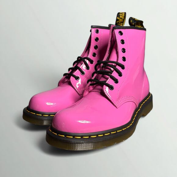 Dr. Martens Shoes - NIB - Dr. Martens Unisex 1460 Patent Leather 8 Eye Boot in Thrift Pink